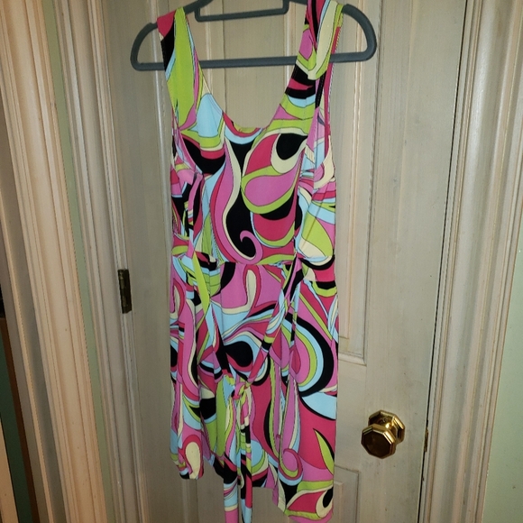 Misses sz XL Dressbarn Geometric Bright Colors Shirt Tank Top - Picture 3 of 3